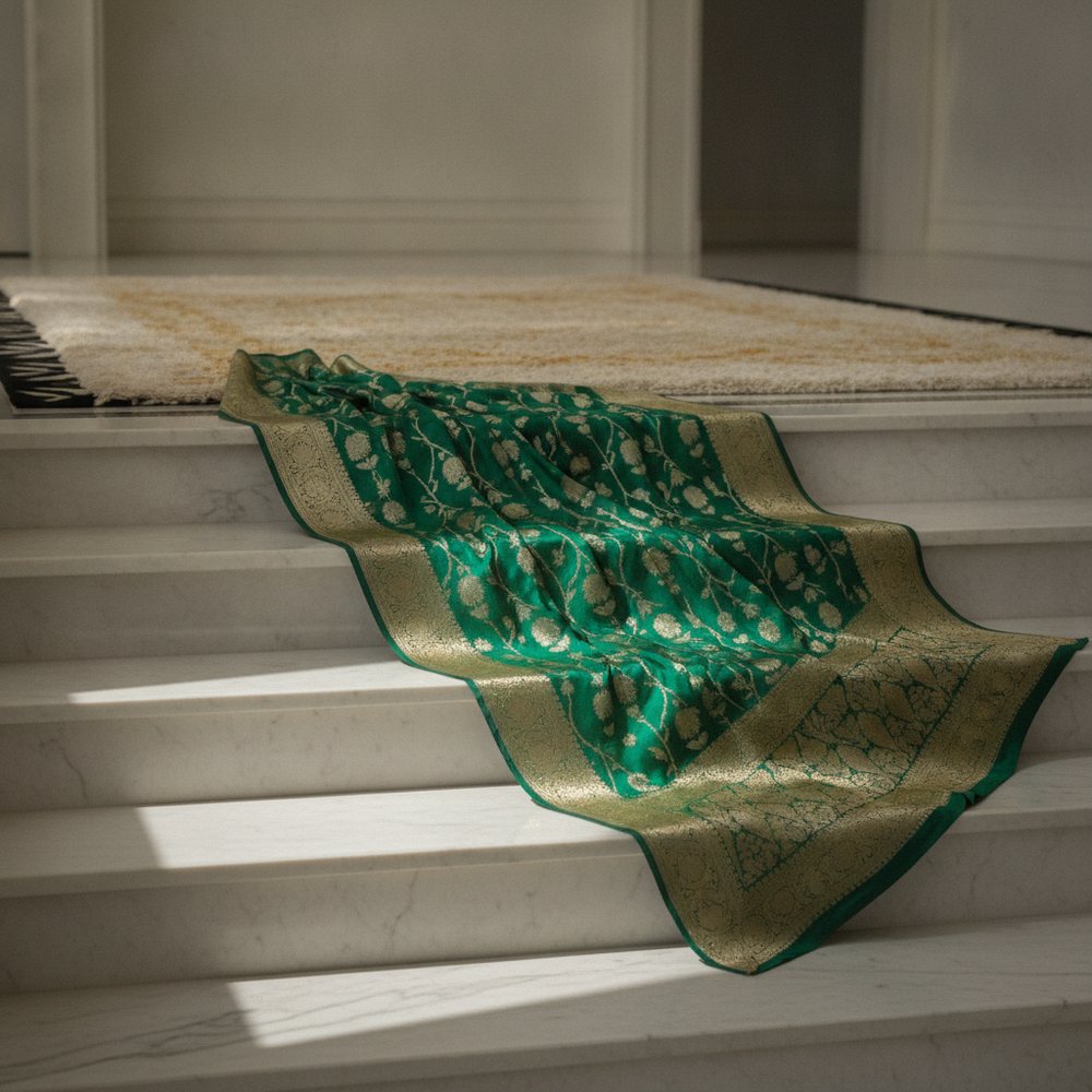 Emerald Enchantment Saree