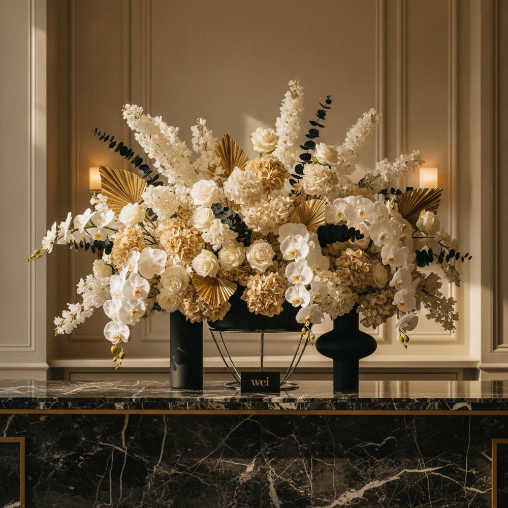 Hotel Lobby Floral Installation
