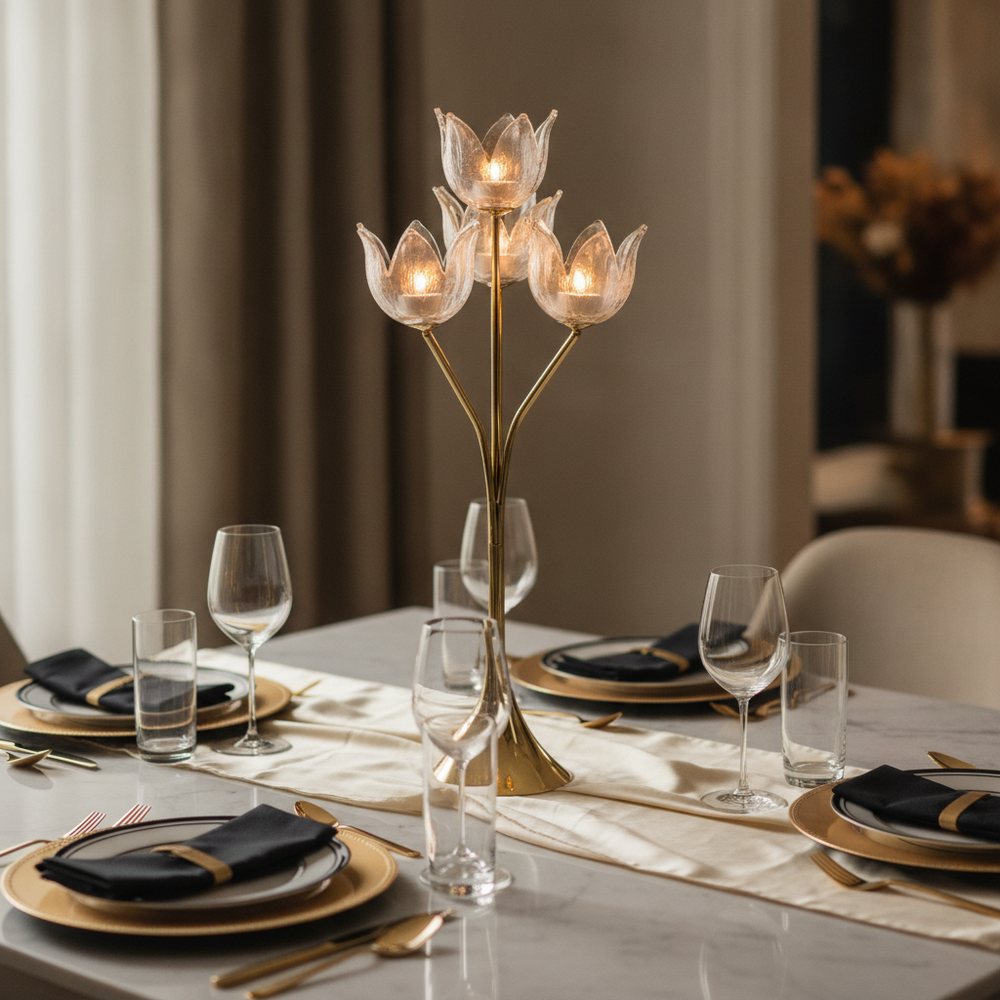 Twilight Blossom Candle Holder