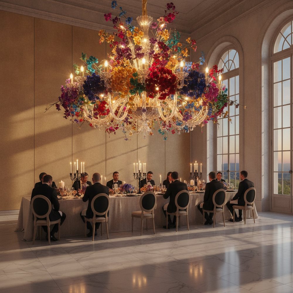 Twilight Floral Chandelier